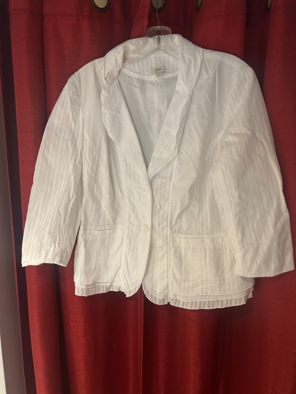 J. Jill White Lightweight Linen-Blend Blazer